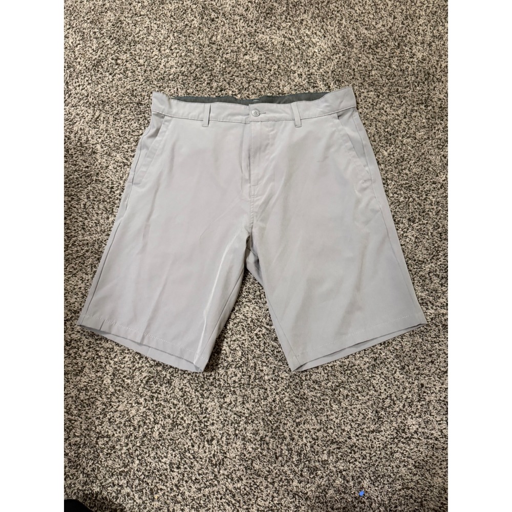 Burnside Gray Hybrid Shorts Men 36 Performance Stretch‎ Zip Pocket Golf Outdoor